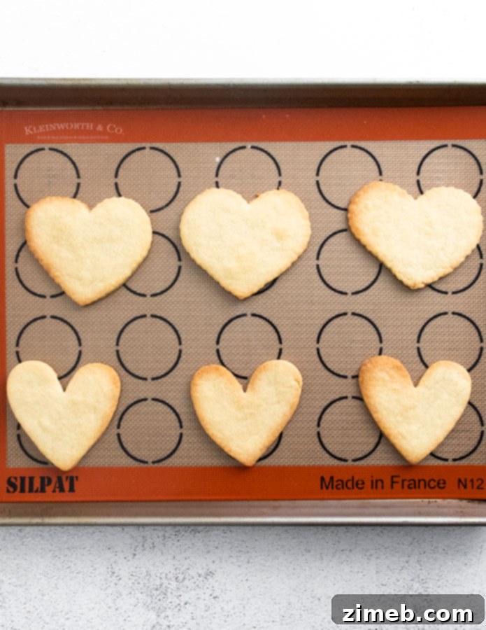 Sweetheart Shortbread 10 Baked heart cookies for Valentine's Day