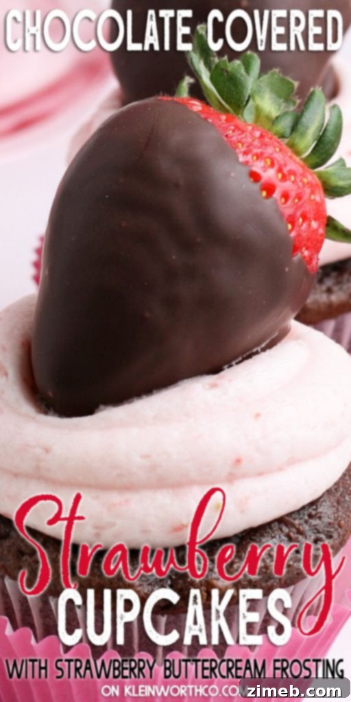 Decadent Chocolate Strawberry Cupcakes 2 Decadent Chocolate Covered Strawberry Cupcakes for any occasion