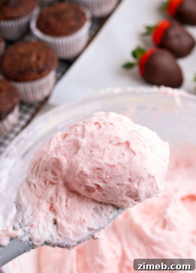 Decadent Chocolate Strawberry Cupcakes 10 Homemade Strawberry Buttercream Frosting on a cupcake