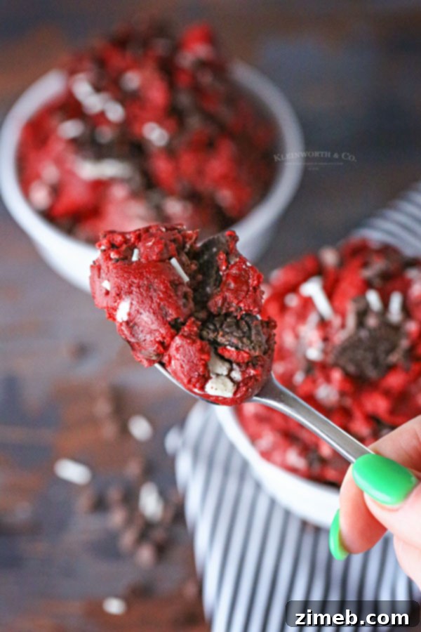 Crimson Cookie Indulgence 3 Egg Free Cookie Dough with Sprinkles - Red Velvet