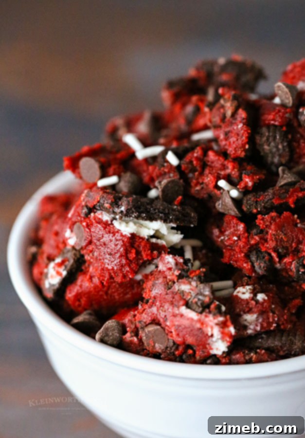 Crimson Cookie Indulgence 6 Chocolate Chip Red Velvet Cookie Dough