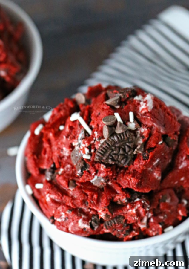 Crimson Cookie Indulgence 7 Red Velvet Oreo edible cookie dough