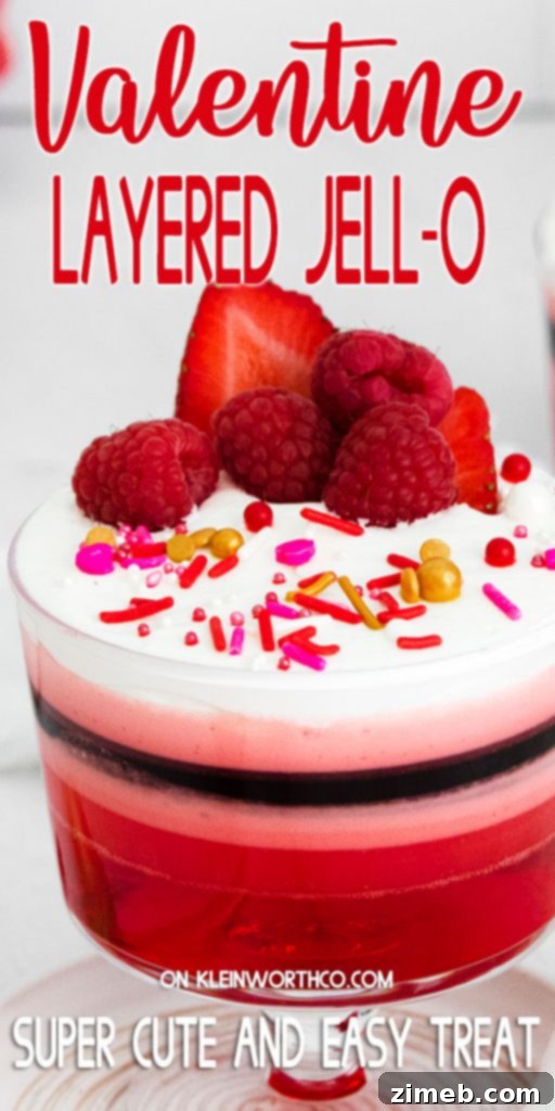 Valentine's Day Layered Jello Delight 2 Valentine Layered Jello Recipe