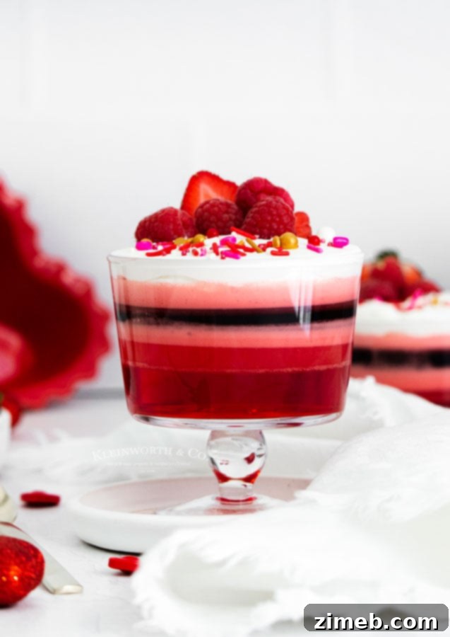 Valentine's Day Layered Jello Delight 17 valentine jello