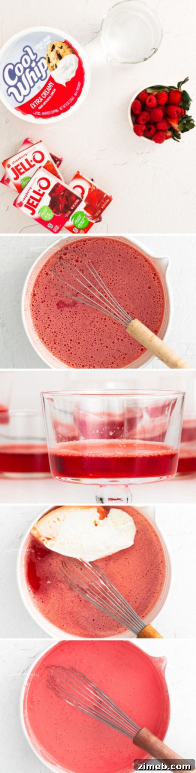 Valentine's Day Layered Jello Delight 6 how to make Valentine Layered Jello Recipe