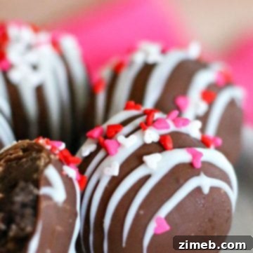 Crisp Chocolate Meringue Clouds 18 Valentine Oreo Truffles with red sprinkles