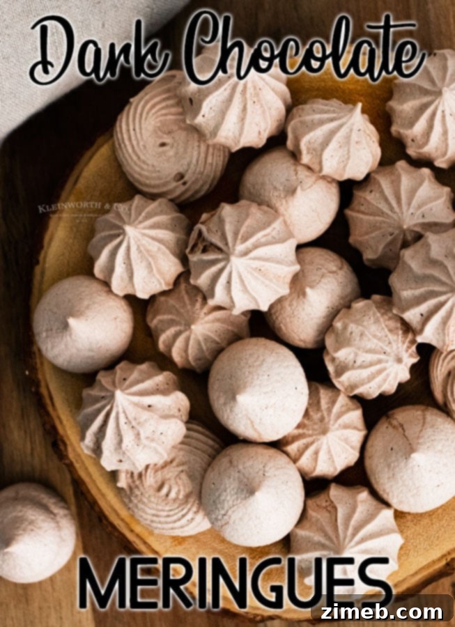 Crisp Chocolate Meringue Clouds 23 A selection of Dark Chocolate Meringues