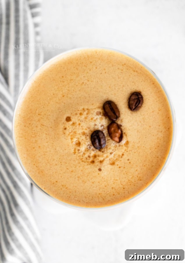 Coffee cocktails, showcasing the elegance of a perfectly made Espresso Martini.