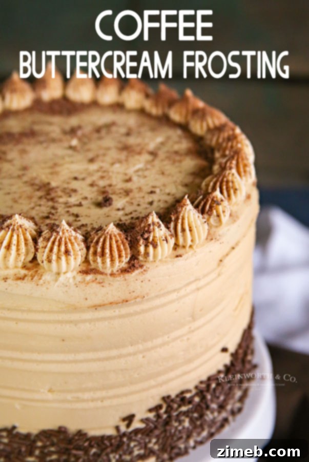 Rich Coffee Buttercream Frosting 24 A bowl of freshly made, rich Coffee Buttercream Frosting, smooth and inviting.