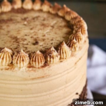 Creamy Coffee Buttercream Frosting, perfect for any dessert, showcasing its light and fluffy texture.