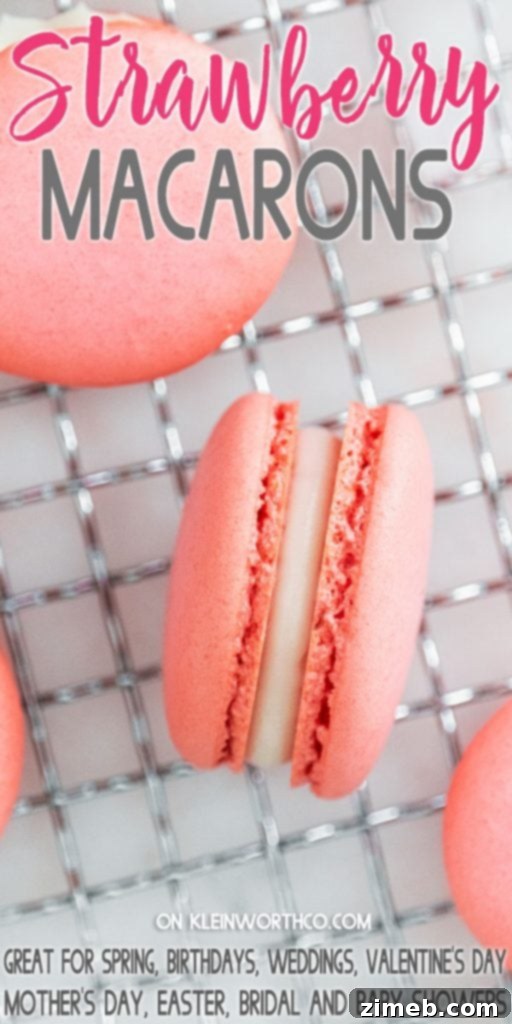 Delicate Strawberry Macaron Cookies for Special Occasions