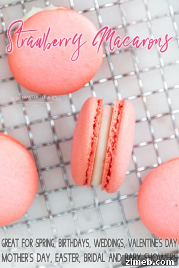 A plate of delightful Strawberry Macaron Cookies