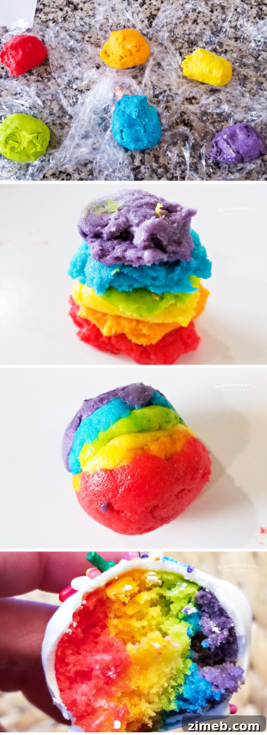 Whimsical Rainbow Truffles 8 Rainbow Truffles how to make
