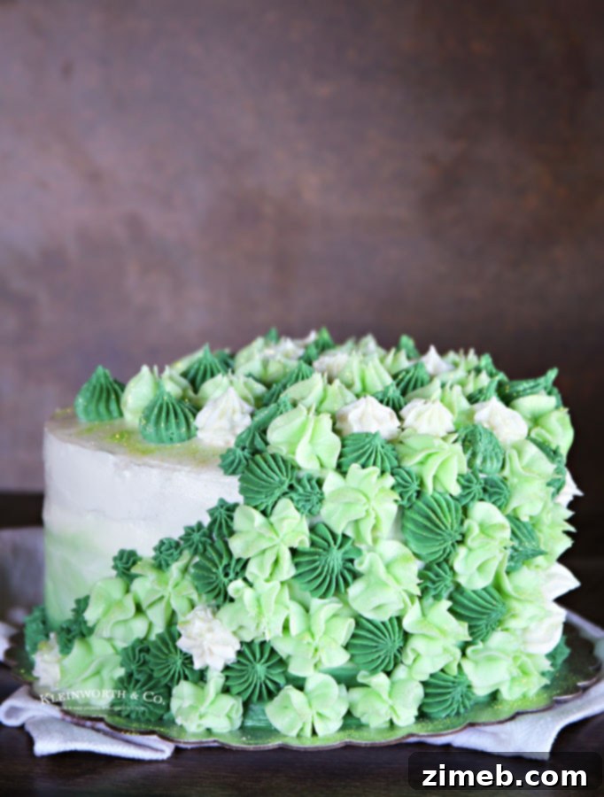 Mint Chocolate Chip Cake 7 Mint chocolate chip cake ready for frosting