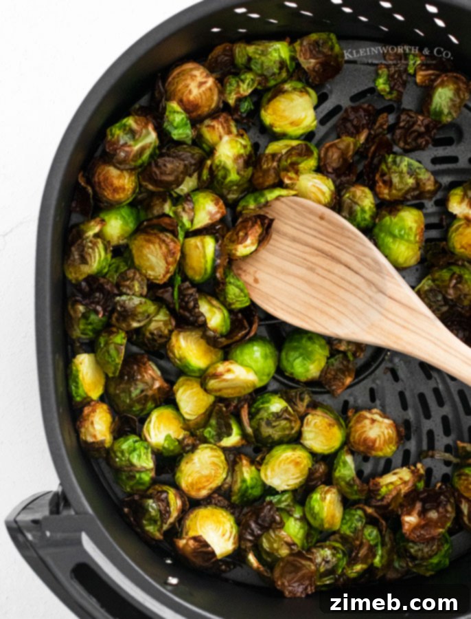 Air Fried Brussels Sprouts with a delicious glaze