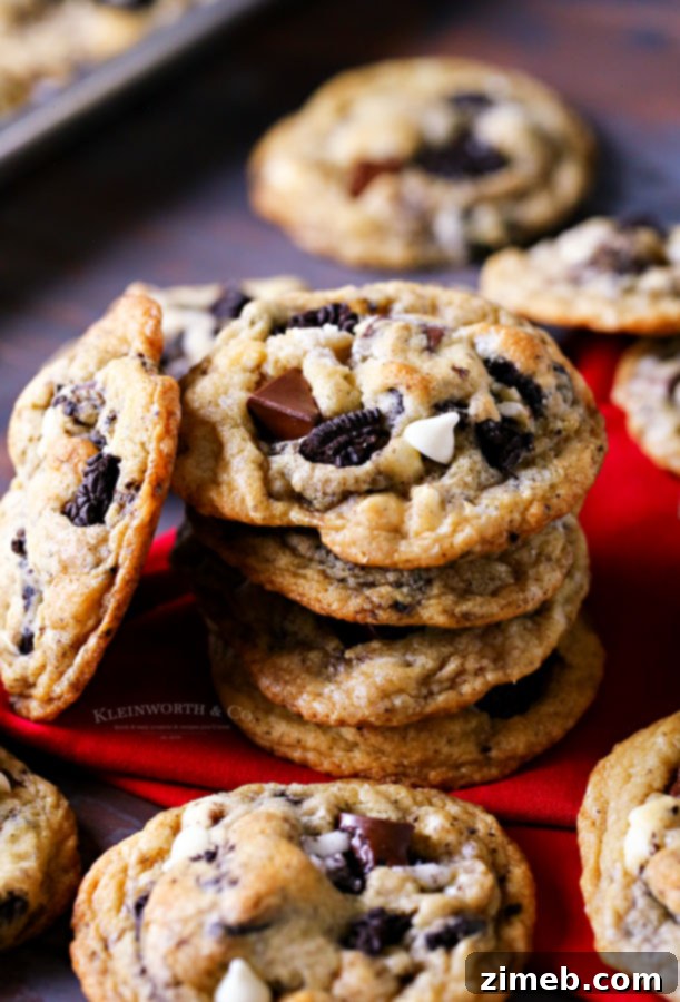 Oreo Cookie Bliss 5 Soft and chewy cookies with crushed Oreo cookies