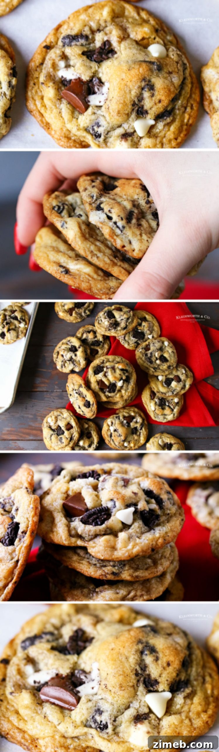 Oreo Cookie Bliss 8 How to make Cookies and Cream Cookies, showing the final product
