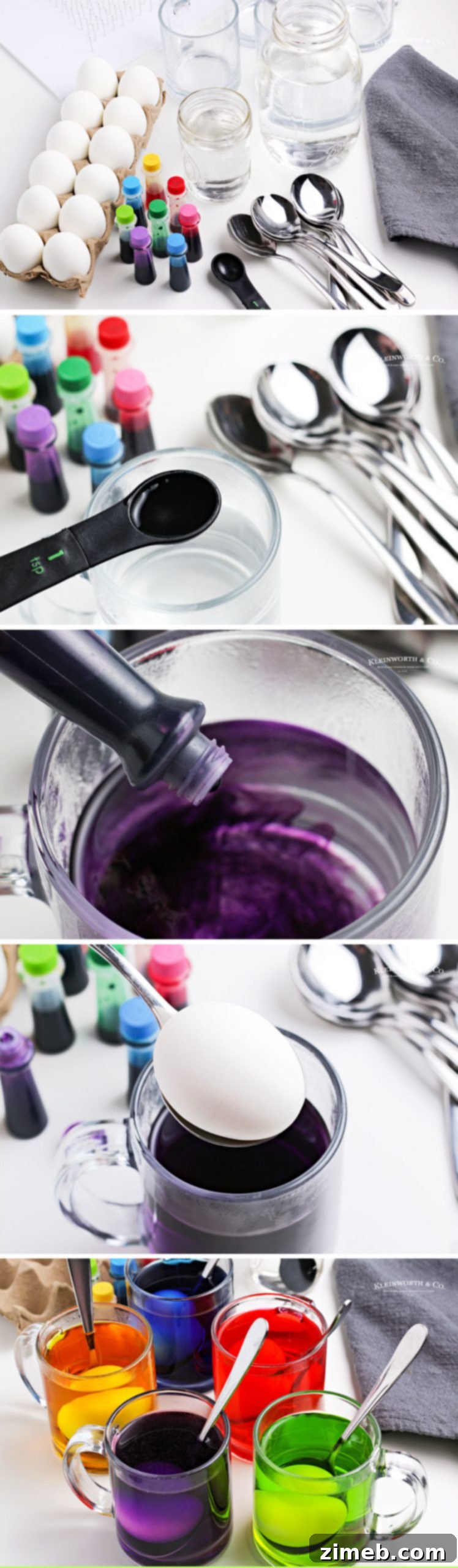 The Art of Vibrant Egg Dyeing 10 Step-by-step tutorial on how to dye eggs effectively using food coloring