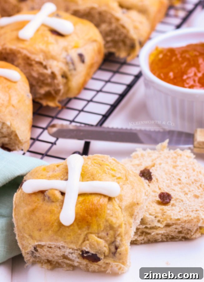 Spiced cross buns, rich with flavor and perfect for holiday gatherings.
