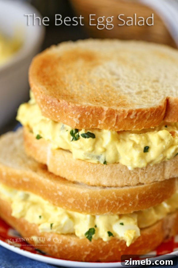 Best Egg Salad Recipe served in a bowl, garnished