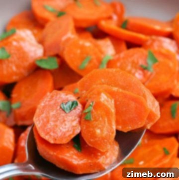 Sweet and savory candied carrots, perfect holiday side dish