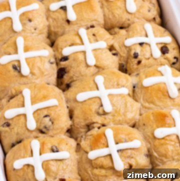 Traditional cross rolls with icing for Good Friday