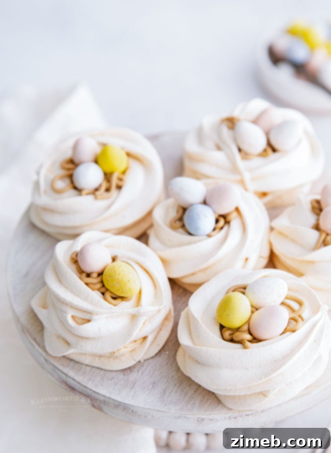 Individual Cadbury nests, a charming Easter dessert for guests