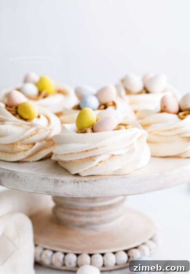 Delightful bird nest treats filled with buttercream and Cadbury eggs for Easter