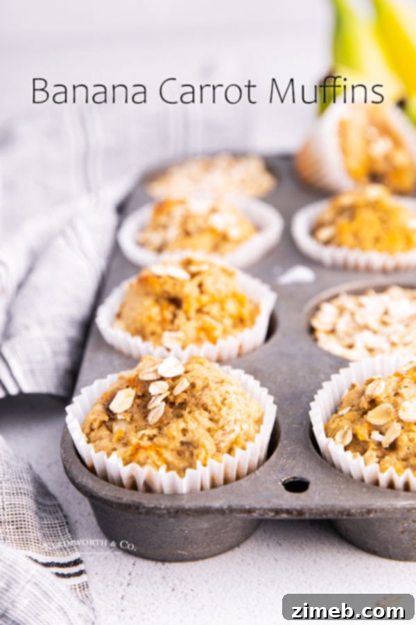 Wholesome Banana Carrot Muffins 18 Delicious Banana Carrot Muffins recipe.