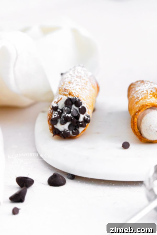 Crispy Air-Fried Cannoli 5 Sicilian Cannoli recipe - A close-up of beautifully fried shells