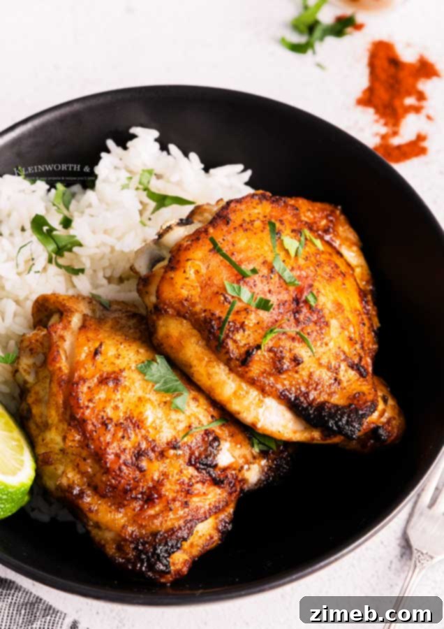 Crispy Air Fryer Chili Lime Chicken 8 air fried chicken thighs