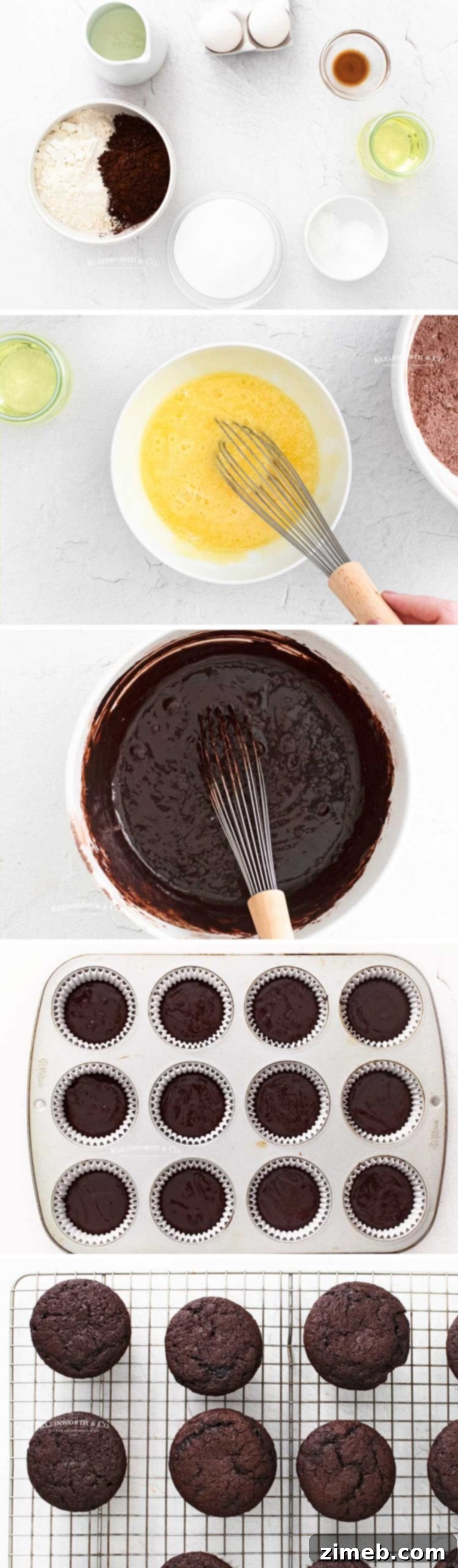 Step-by-step guide on how to make moist chocolate cupcakes