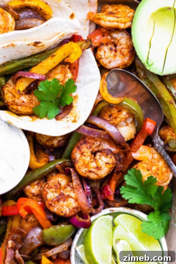 One-Pan Shrimp Fajitas 11 spiced and seasoned shrimp