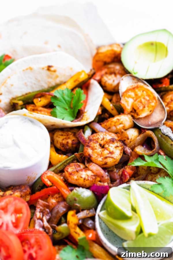One-Pan Shrimp Fajitas 18 oven baked fajitas shrimp