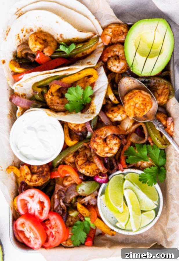 One-Pan Shrimp Fajitas 3 baked Shrimp Fajitas