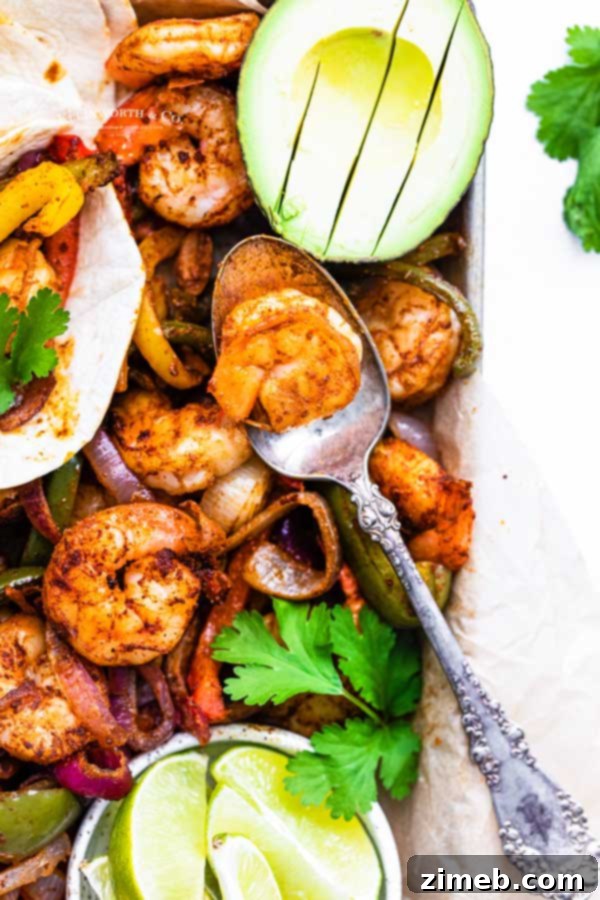 One-Pan Shrimp Fajitas 6 easy Shrimp Fajitas
