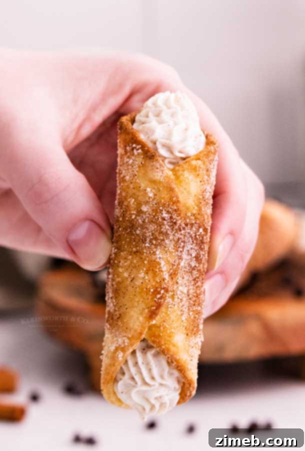 Crispy Air Fryer Churro Cannoli 17 Homemade cannoli with a cinnamon twist, air-fried for convenience.