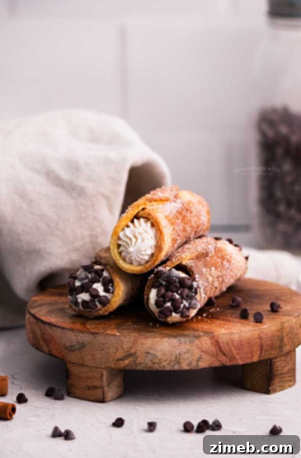 Crispy Air Fryer Churro Cannoli 18 Cinnamon shell cannoli: a unique blend of Italian and Mexican dessert traditions.