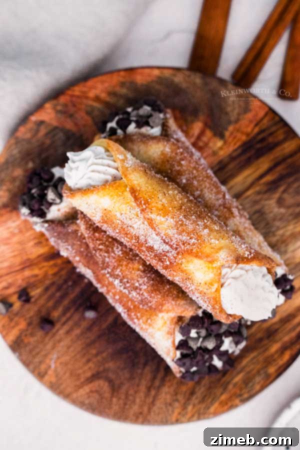 Crispy Air Fryer Churro Cannoli 3 Mexican dessert recipes for Churro Cannoli, showcasing a delectable fusion.