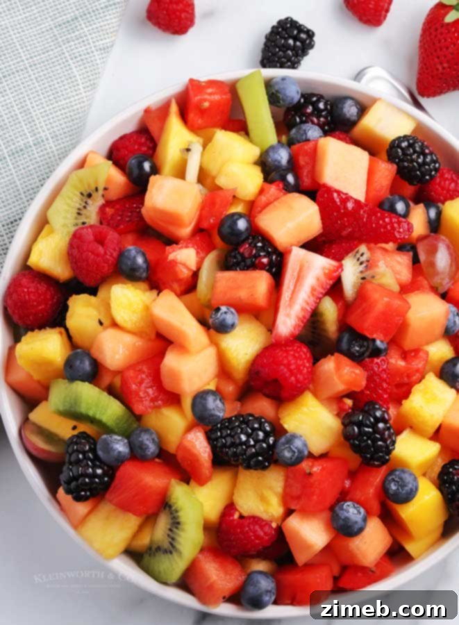Simple Fruit Medley 3 Best fruit salad recipe for a refreshing summer treat.