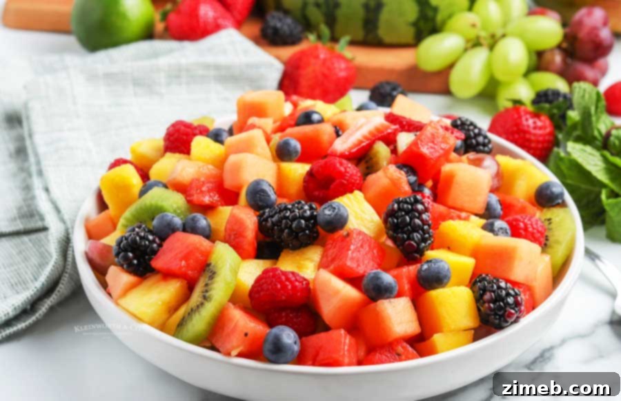 Simple Fruit Medley 4 Delicious fruit salad with a light dressing.