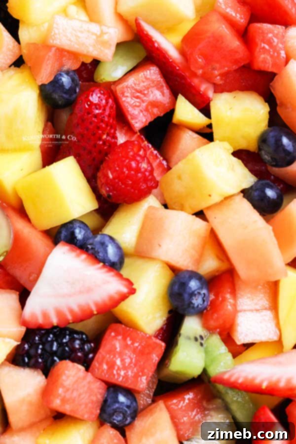 Simple Fruit Medley 7 Honey dressing for fruit salad, enhancing the best fruit salad recipe.