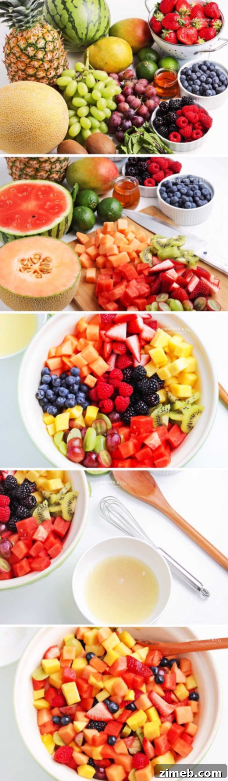Simple Fruit Medley 8 How to make fruit salad, step-by-step instructions.