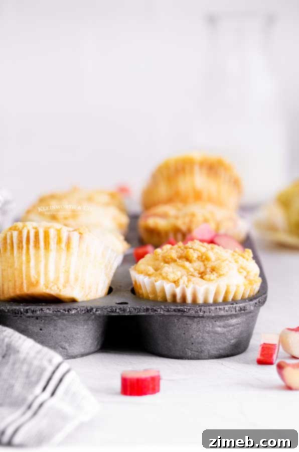 Sweet and Tart Rhubarb Muffins 5 Rhubarb Streusel Muffins