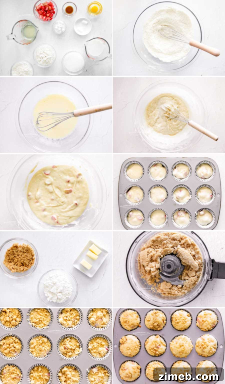 Sweet and Tart Rhubarb Muffins 6 how to make Rhubarb Muffins