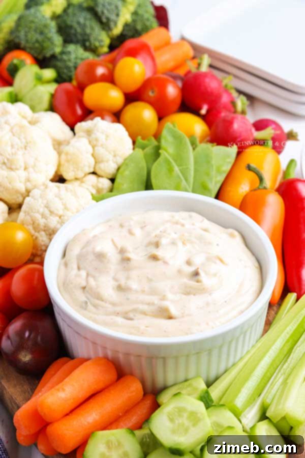 Knorr vegetable dip with fresh vegetables