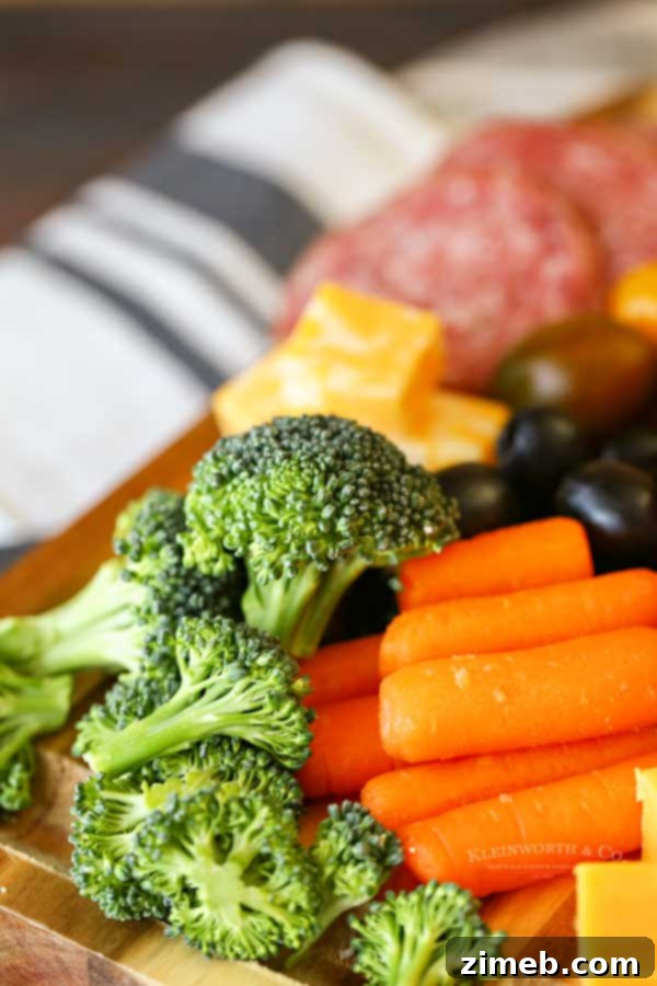 broccoli on snack board