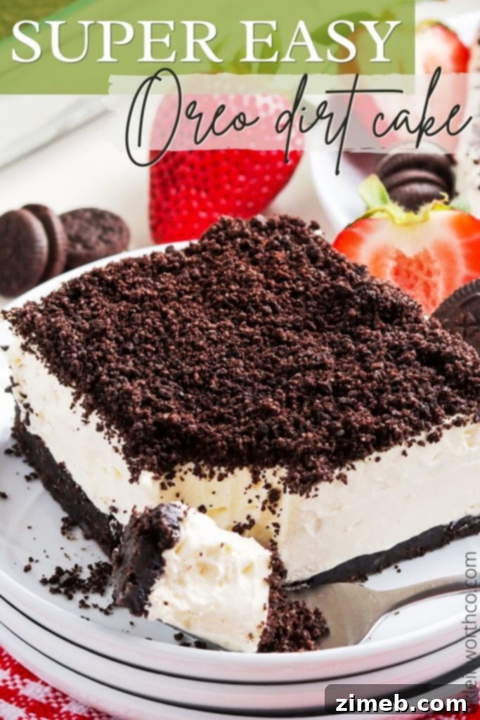 Worm and Dirt Cake 2 Oreo Dirt Cake Recipe, a luscious no-bake dessert