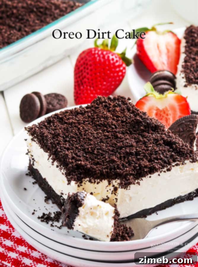 Worm and Dirt Cake 18 Oreo Dirt Cake Recipe presented in a dish