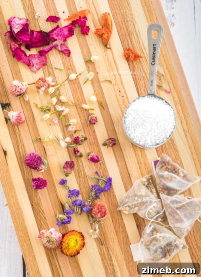 Craft Your Own Tea Bombs 5 Ingredients for making Translucent Tea Bombs: Isomalt, tea bags, dried edible flowers